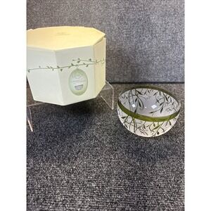 Lenox~Botanical Boutique~Peony Bowl~Etched/Frosted Glass~5"~IOB